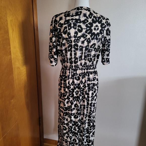 Rebecca Taylor Kaleidoscope Leopard-Print Linen Dress Size Large - Picture 8 of 13